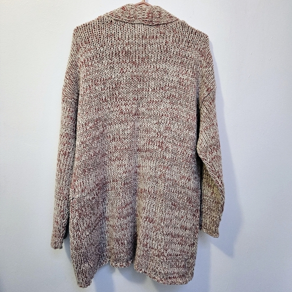 J.Jill Large Wool Blend Chunky Cable knit Cottagecore Open Pocket Cardigan - Picture 4 of 10